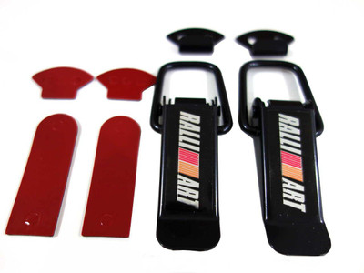 AIRSKY RALLIART Car Bumper Security Hook Lock Clips Kit Locking Carabiner(Black)