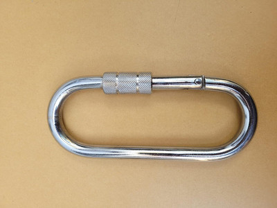 Fitcozi Heavy Duty Carabiner Clip, Stainless Steel Spring Snap Hook Carabiner Locking Carabiner(Silver)