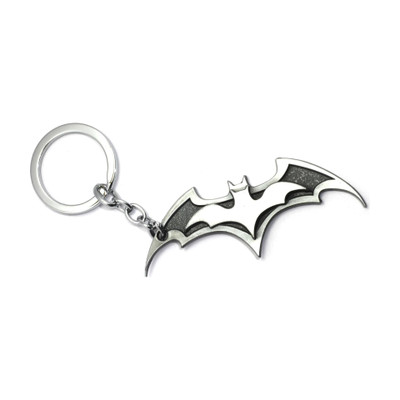 AA Retail Double Batman 3D Silver Premium Metal Key Chain(Silver, Grey)