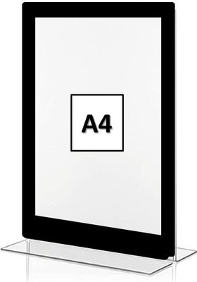 Porpoise Acrylic A4 T Shape Border Pack of 1 Card Display Stand(3 mm Wide)