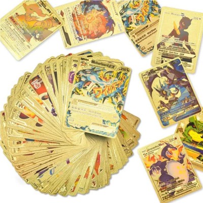 MARS 110 PCS Pokemon Collectible Card Games Gold Foil Assorted TCG Deck-V Series GX(Multicolor)