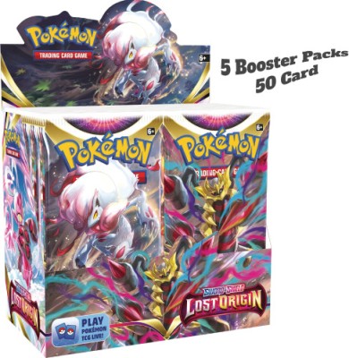 PANSHUB LOST ORIGIN Pocket Monsters Trading Card Game Booster Packs for Kids((Pack of 5-50pc) PRODUCT MAY DIFFER)