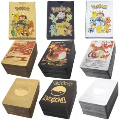 SHUANG YOU Pokemon Playing 55 Gold, 55 Silver & 55 Black Cards All Rare Series Set Of 165(Multicolor)