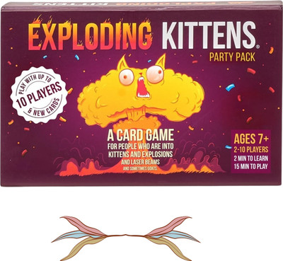 Zuuluzrs Party Game Exploding Kittens Card Game For 2 to 10 Players(Purple)