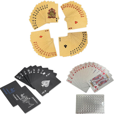 Aseenaa Cards for High Stakes Bridge Playing Cards for Flash Games (Black Silver Gold)(Multicolor)