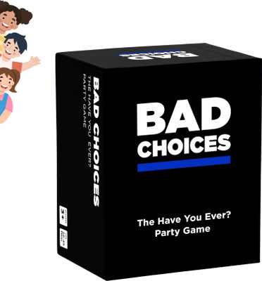 Zuuluzrs Bad Choices Card Game Hilarious Card Game for Fun(Black)