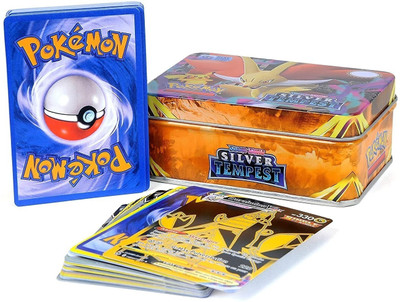 CrazyBuy NewCard Game with Multi Color Tin Box Silver Tempest Booster Packs 39+2 Cards(Multicolor)