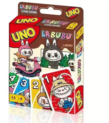 Gift Collection Premium Quality UNO Labubu Card Game for kids and family Fun Game(Multicolor)