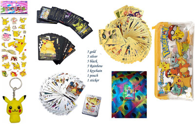 AncientKart Silver Black Rainbow and Gold Rare PVC waterproof cards with set(Multicolor)