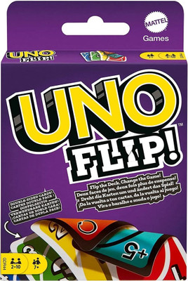 ToyShaala UNO FLIP! Double-Sided Card Game for Families & Kids (Age 7+), 2–10 Players(Multicolor)