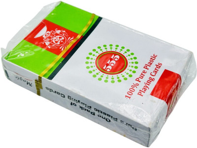 SSR SHOP New Card-FULL PLASTIC 555 MARK PLAYING CARD(RED COLOR)CHEATING MARK_CG1(Red)