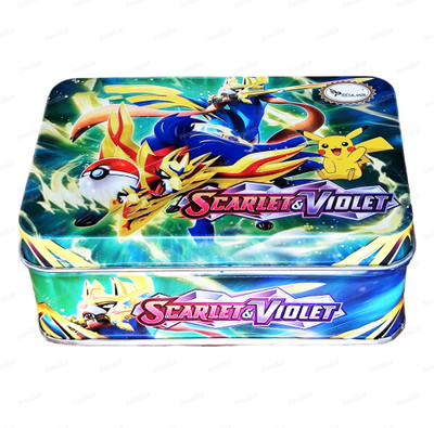 Peculiar Mini Poke-Moon Sword and Shield Chilling Reign, Playing Cards Game Totally Surprising Card Trade Game in Attractive Metal Tin for All Age(Multicolor)