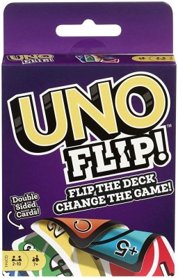 Naama UNO Flip Cards Game, Flip The Deck Change The Game, Double Sided Card Games(Multicolor)
