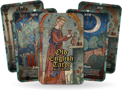 Ibiza Tarot Old English Tarot Deck(Multicolor)