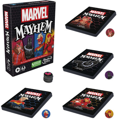 MARVEL Mayhem Card Game, Featuring Super Heroes(Multicolor)