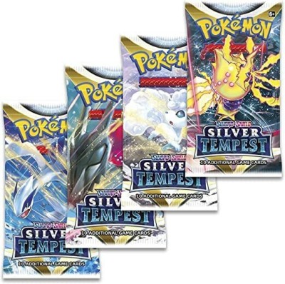 Wild Panda Pokemon 5 PACKS Collectible Sword & Shield Silver Tempest rare trading Cards(Multicolor)