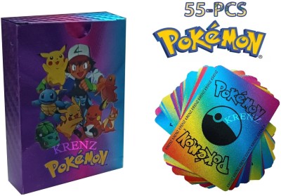 MOONZA Waterproof 55pcs Pokemon Rainbow Card Box V Series Vmax Gx Ex New Addition(Rainbow)