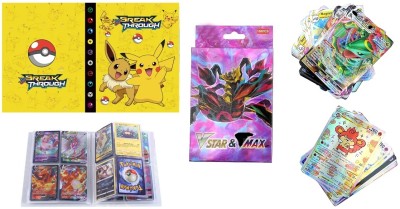 CrazyBuy Pokemon 30 Pages Album & Special Shiny Vstar & max Series Playing Card(Multicolor)