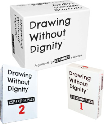 Zuuluzrs All Expansion Packs - Drawing Without Dignity Card Game(White)