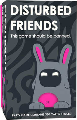 Quirkmall Disturbed Friends Card Game for up to 10 players Adult Party Games, Group Games(Black)