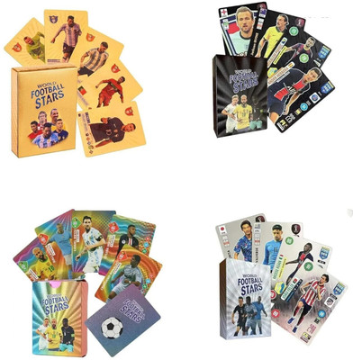 SHUANG YOU World Football Soccer Star 220 Gold Rainbow Black Silver Cards(Gold, Rainbow, Black, Silver)