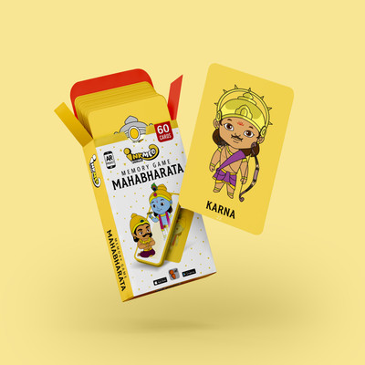 Inkmeo Memory Game Mahabharata Cards | AR Enabled(Yellow)