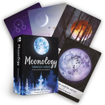 Naitrafall Tarot Cards 44 Pieces Moonology Manifestation Oracle Tarot Card Game Decks(Multicolor)