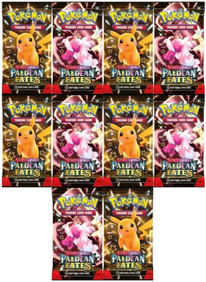 Gift Collection 80 PCS Of Scarlet & Violet Paldean Fates Super Rare Booster Playing Cards Game(Multicolor)
