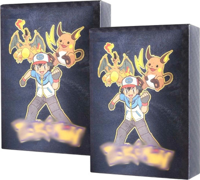 WOYR 2 Set 55pc each Pokemon TCG Black Card Box V Series Vmax Gx Playing Card(Black)