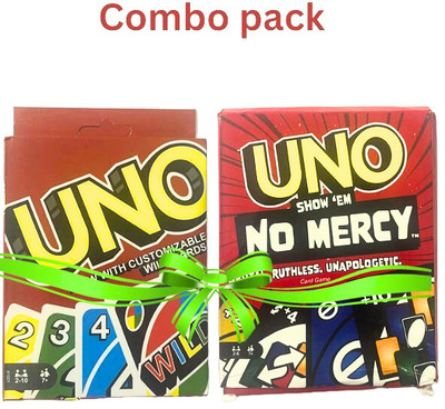 LAV UNO Card Combo Pack of Wild & No Mercy(Red, Yellow)