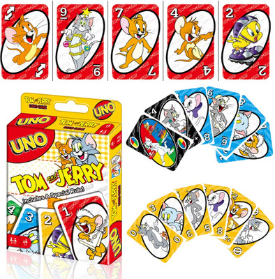 SALPITOYS UNO Tom And Jerry Matching Card Game Interstellar Baby Multiplayer Family Party(Multicolor)