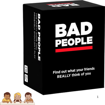 Zuuluzrs Bad People Party Game Knowledge And Fun Party Game With Friends(Black)