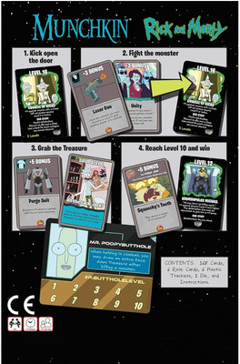 Zuuluzrs Munchkin Card Game Rick and Morty Card Game Fun With Friends At Party(Black)