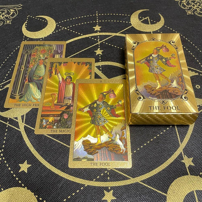 Dream Shop Tarot Card Deck Splendid Classic Tarot Deck,Durable Waterproof Gold Tarot Deck(Multicolor)