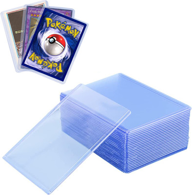 PATPAT 25pcs PVC Trading Card Case for Game Card Clear 3 x 3.97 Top Loading Plastic(Clear)