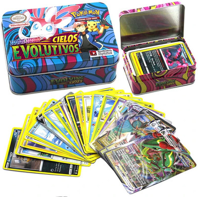 SALPITOYS POKEMON NEW SERIES cielos evolutivos- Sword and Shield TIN Box 42 CARDS(MULTI COLORS)