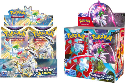 Bestdeals New Pokemon cards 100 pcs tcg high hp booster pack deck box playing game(Multicolor)