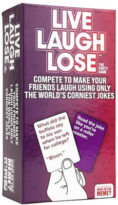 N.A.R VENTURES Live Laugh Lose- The Party Game Where You Compete to Make Corny Jokes Funny(Multicolor)