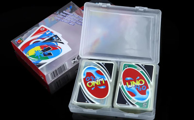TUMAMA UNO H2O Cardst Waterproof Plastic Cards for Adults - 110 Cards with Case(Multicolor)