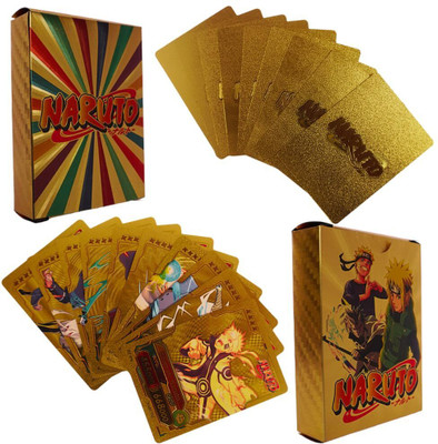 Space Age 55-Pcs Naruto Cards Booster Box Foil Cards TCG Deck Box - V Series Cards Vmax GX(Golden)