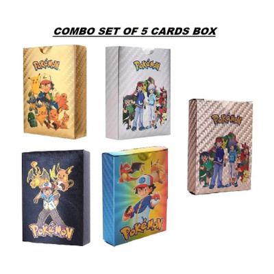 CrazyBuy 55 Gold, 55 Black, 55 Silver, 55 Rainbow & 55 Rose Gold Cards Box (Set Of 5)(Multicolor)