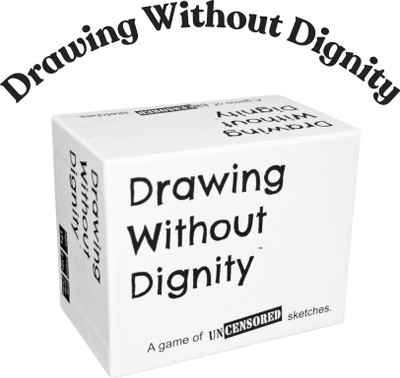 Zuuluzrs Drawing Without Dignity Card Game Pictionary Style Adult Party Game(White)