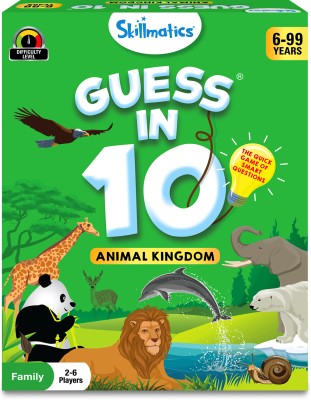 Skillmatics Card Game - Guess in 10 Animal Kingdom, Educational Toys for Kids Ages 6 to 9(Multicolor)