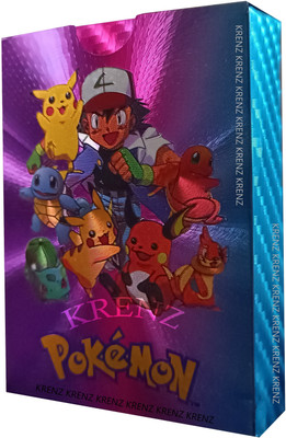 sevriza Pokémon Trading Card Game 55pcs Rainbow Shining Card For Kids 1 OX Card Include(Multicolor)