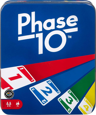 SALPITOYS Phase 10 Card Game with 108 Cards, TIN(Multicolor)