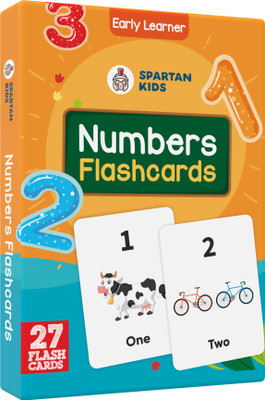 spartan kids Numbers Flash Cards Easy & Fun way of Learning-1yr-6yr Kids(Yellow)