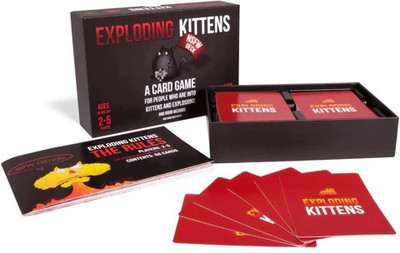 Zuuluzrs Exploding Kittens Black Card and Board Game for Kids and Adults Party Game(Black)