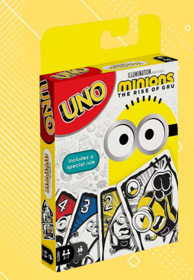WOYR Premium Quality UNO Minion Paper Playing Cards| 112 UNO Playing Card Game(Multicolor)