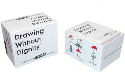 Zuuluzrs Drawing Without Dignity - Card Game for Adults Party Game(White)