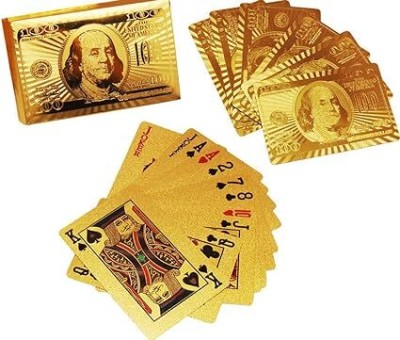 TopToys Gold Plated Waterproof Playing Cards Gold (Golden)(Golden)